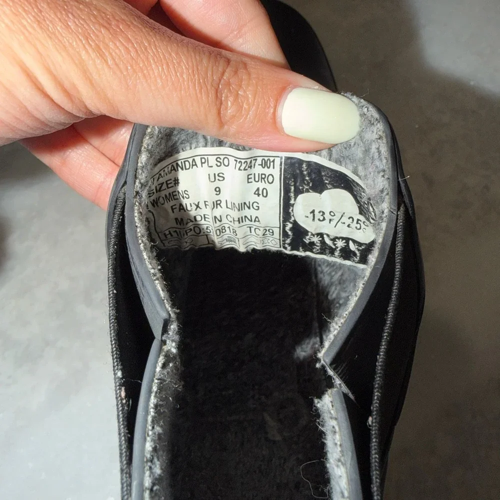 Bogs Amanda Chelsea Waterproof Rain Boots‎ Black Womens Size 9